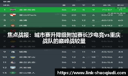 焦点战报：城市赛升降级附加赛长沙电竞vs重庆战队的巅峰战较量